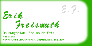 erik freismuth business card